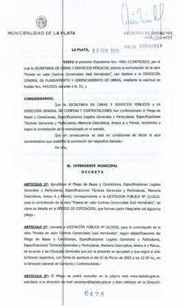 Decreto nº 478 de 2023, GARRO, Julio cesar