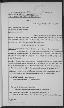 Ordenanza n° 3249 de 1964