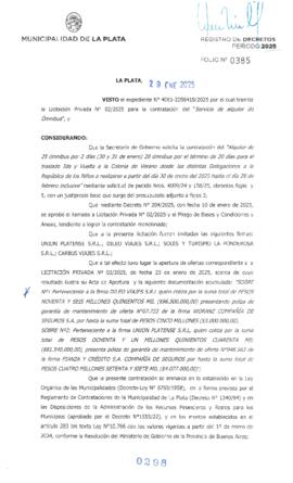 Decreto nº 298 de 2025, ALAK, Julio Cesar