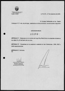 Ordenanza n° 10242 de 2006