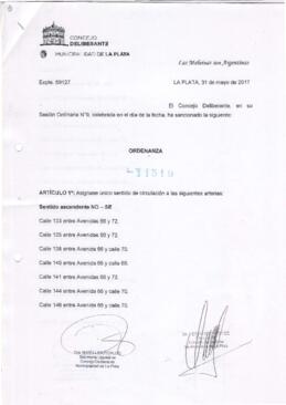 Ordenanza nº 11519 de 2017