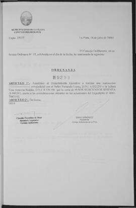 Ordenanza n° 9299 de 2001