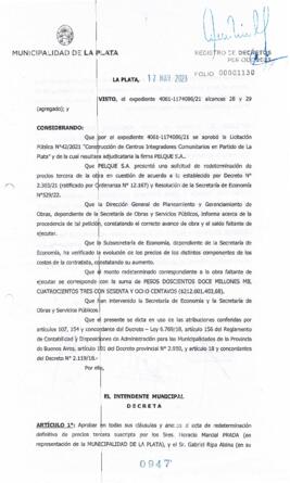 Decreto nº 947 de 2023, GARRO, Julio cesar