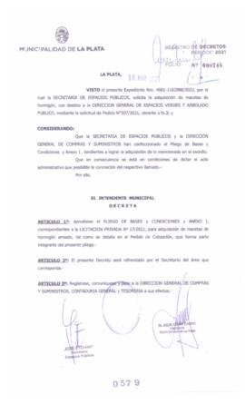 Decreto nº 579 de 2021, GARRO, Julio cesar