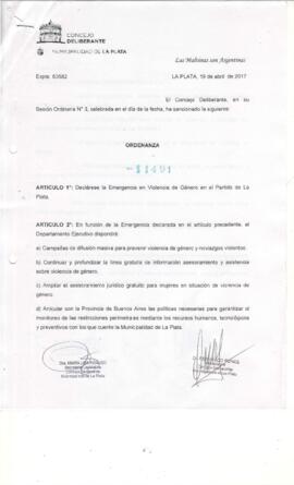 Ordenanza nº 11491 de 2017