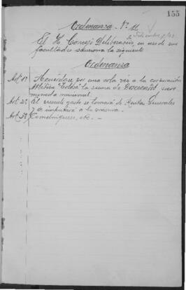 Ordenanza n° 0011 de 1923