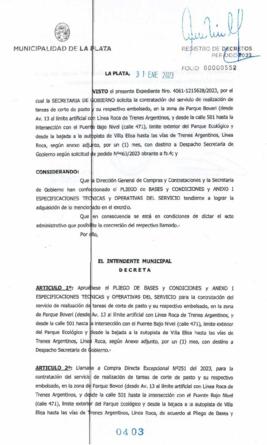 Decreto nº 403 de 2023, GARRO, Julio cesar