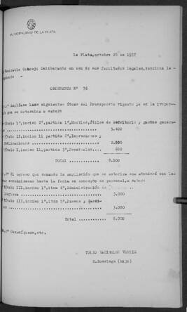 Ordenanza n° 0076 de 1937