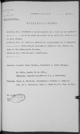 Ordenanza n° 1656 de 1949