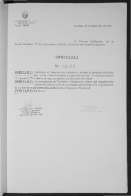 Ordenanza n° 9635 de 2003