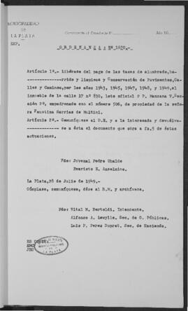 Ordenanza n° 1620 de 1949