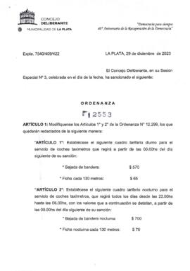 Ordenanza nº 12553 de 2023