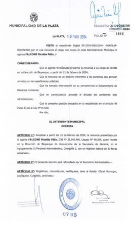 Decreto nº 795 de 2024, ALAK, Julio Cesar