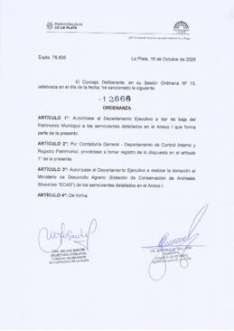 Ordenanza n° 12666 de 2025