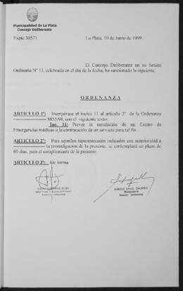 Ordenanza n° 9043 de 1999