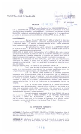 Decreto nº 448 de 2021, GARRO, Julio cesar