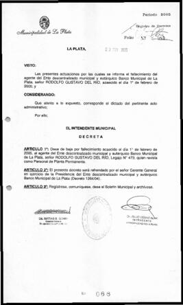 Decreto n° 68 de 2005, Alak, Julio Cesar