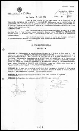 Decreto n° 867 de 2005, Alak, Julio Cesar