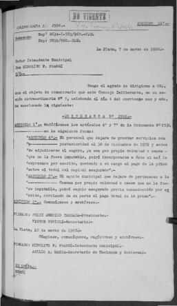 Ordenanza n° 2556 de 1960