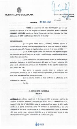 Decreto nº 685 de 2024, ALAK, Julio Cesar