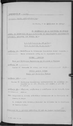 Ordenanza n° 3763 de 1972