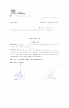 Ordenanza nº 12205 de 2022