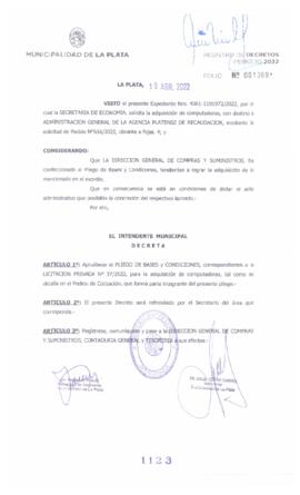 Decreto nº 1123 de 2022, GARRO, Julio cesar