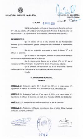 Decreto nº 707 de 2024, ALAK, Julio Cesar