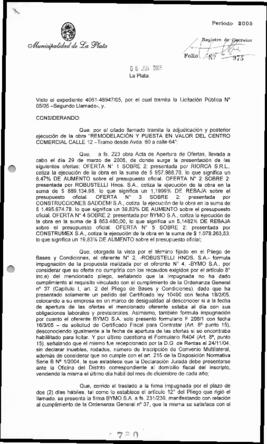 Decreto n° 780 de 2005, Alak, Julio Cesar