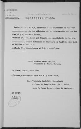 Ordenanza n° 1538 de 1949
