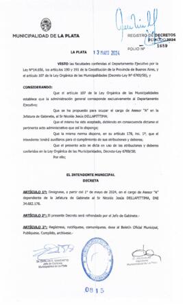 Decreto nº 815 de 2024, ALAK, Julio Cesar