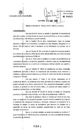 Decreto nº 641 de 2020, GARRO, Julio cesar