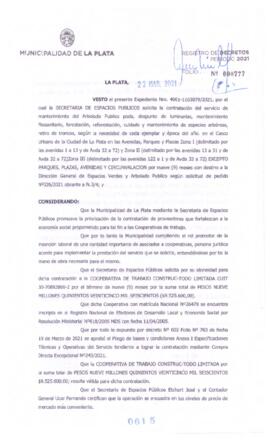 Decreto nº 615 de 2021, GARRO, Julio cesar