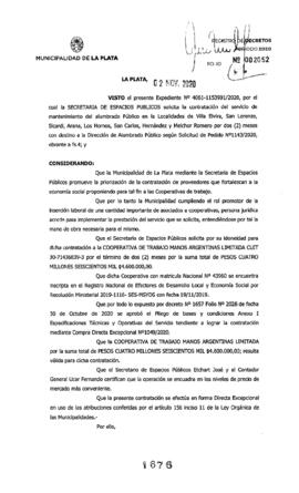 Decreto nº 1676 de 2020, GARRO, Julio cesar