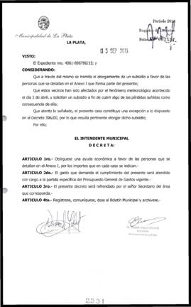 Decreto n° 2331 de 2013, Bruera, Oscar Pablo