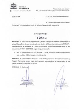 Ordenanza nº 12544 de 2023