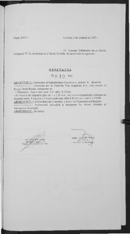 Ordenanza n° 8810 de 1997