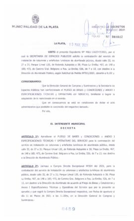 Decreto nº 489 de 2021, GARRO, Julio cesar