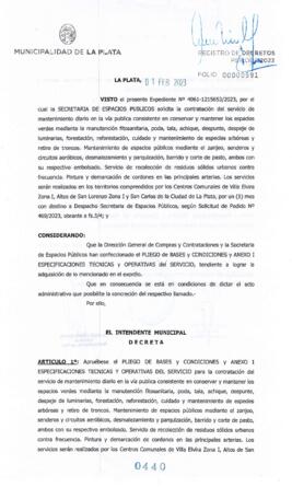 Decreto nº 440 de 2023, GARRO, Julio cesar