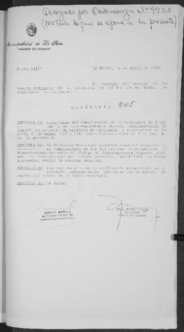 Ordenanza n° 8105 de 1993