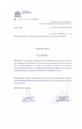 Ordenanza nº 12340 de 2022