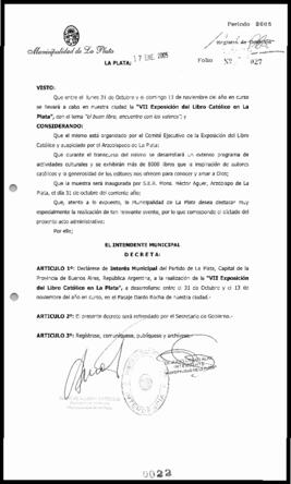 Decreto n° 22 de 2005, Alak, Julio Cesar