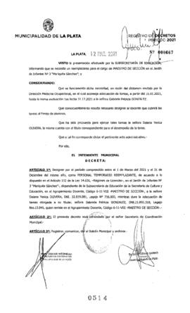 Decreto nº 514 de 2021, GARRO, Julio cesar