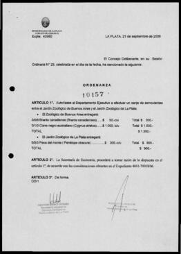 Ordenanza n° 10157 de 2006