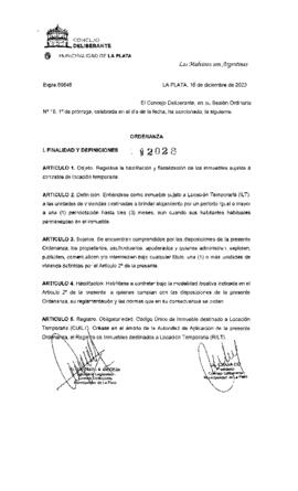 Ordenanza nº 12028 de 2020