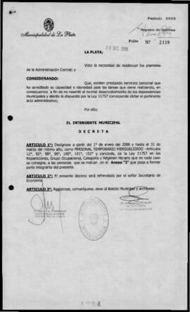 Decreto n° 1984 de 2005, Alak, Julio Cesar