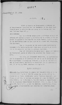Ordenanza n° 4891 de 1981