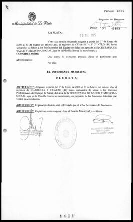 Decreto n° 1991 de 2005, Alak, Julio Cesar