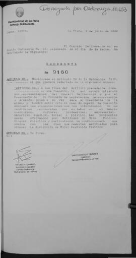 Ordenanza n° 9160 de 2000
