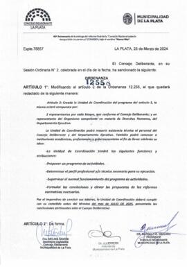 Ordenanza nº 12558 de 2024